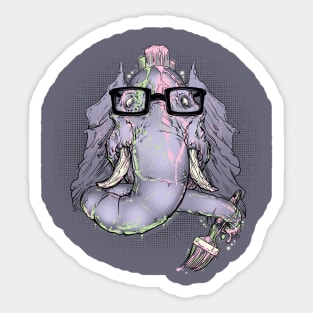 An Elephant's Playful One-Hundred Percent Sticker